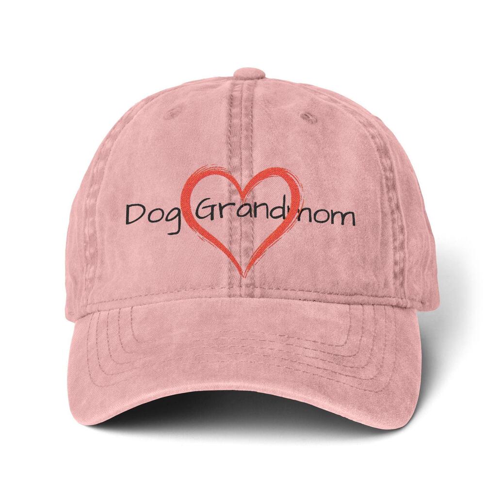 Dog Grandmom Women's Pigment-Dyed Cap (Embroidery)